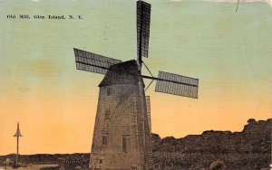Glen Island New York Old Mill, Color Lithograph, Vintage Postcard U18405
