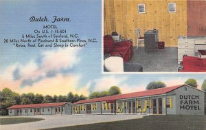 Dutch Farm Motel Lenoir Rhyne College - Sanford, North Carolina NC Postcard
