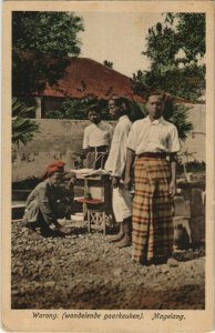 PC ETHNIC TYPES MAGELANG WARONG WANDELENDE GAARKEUKEN INDONESIA TINTED (A23173)