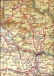 germany, PASSAU, Bavaria, MAP Postcard (1940s) 