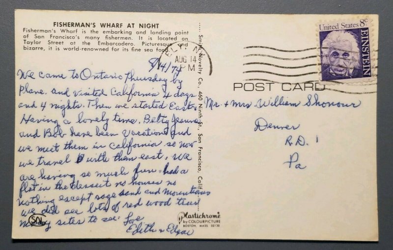 Fisherman's Wharf at Night Postcard