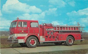 Logansport Indiana Fire Engine NON postcard back 1950s Postcard 22-70