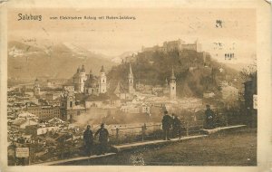 Austria Postcard Salzburg cityscape Hohen Salzburg image
