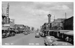 Bend Oregon Wall Street Real Photo Antique Postcard J52664