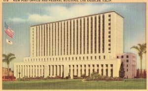 New Post office and Federal Building - Los Angeles, California Postcard