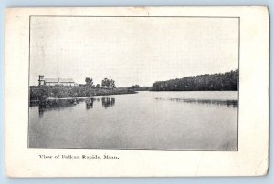 Pelican Rapids Minnesota MN Postcard View Lake Building Trees Scene 1907 Vintage