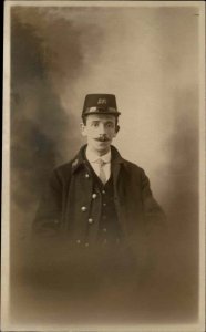 Stockport Studio UK Mail Carrier Occupation Postman c1910 Real Photo Postcard