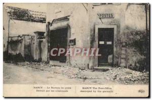 Old Postcard Barcy The post office destroyed by German