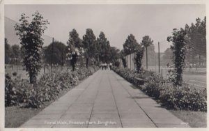 Floral Walk Preston Park Brighton Real Photo Postcard