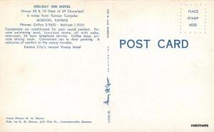 1950s Holiday Inn Hotel Pool Mission Kansas Hayes postcard 13019