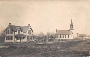 Bruning Nebraska Lutheran Church Real Photo Vintage Postcard AA64254