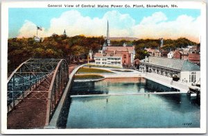 1931 General View Central Maine Power Co. Plant Skowhegan Maine Posted Postcard