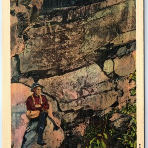 c1940s Gatlinburg, Tenn. Wiley Oakley Roaming Man of Mountains Smoky Park A231