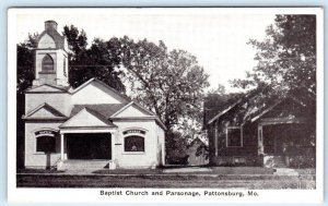 PATTONSBURG, Missouri MO~ BAPTIST CHURCH Parsonage 1920s Daviess County Postcard