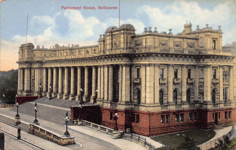 Parliament House, Melbourne, Australia, Early Postcard, Unused