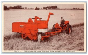 Model 60 All Crop Harvester Field Allis Chalmers Milwaukee WI Vintage Postcard