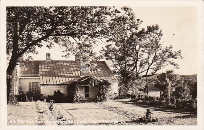 Virginia Charlottesville Ash Lawn Monroe's Cabin Real Photo