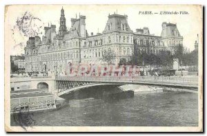 Old Postcard Paris Hotel de Ville