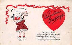 Auburn Post Card Advertisement Valentine Greetings Unused 