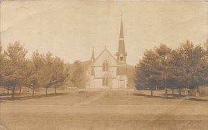 H74/ Franconia New Hampshire RPPC Postcard c1910 Church Building 113