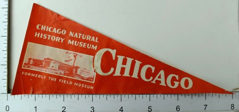 1930's-40's Chicago Natural History Museum Luggage Label Poster Stamp E10