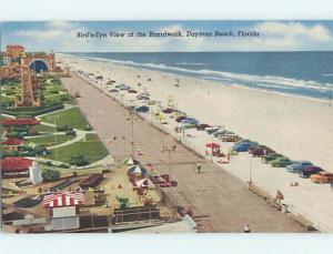 Unused Linen BOARDWALK AT BEACH Daytona Beach Florida FL M7235