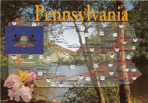 Lot 12 usa commonwelth of pennsylvania map the keystone state