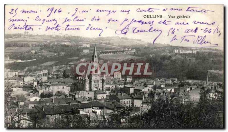 Old Postcard Oullins Vue Generale