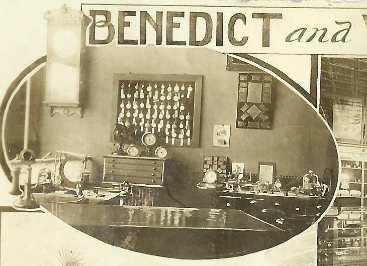 Sioux Falls SOUTH DAKOTA RPPC c1910 ADVERTISING Jeweler Watches INTERIOR STORE