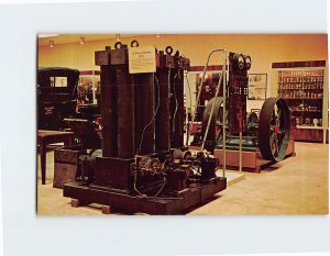 Postcard Early Edison Bi-Polar Generator & Steam Engine, Edison Winter Home, FL