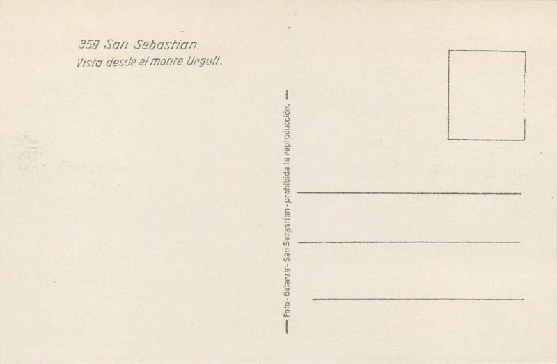 Spain San Sebastián monte Urgull panorama