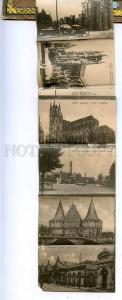 192739 BELGIUM GAND 10 views Vintage RPPC to LATVIA surcharge