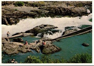 Canada British Columbia Moricetown Canyon Highway 15 Indians Fishing