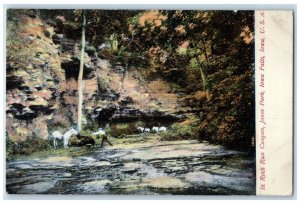 1908 In Rock Run Canyon Jones Park Iowa Falls Iowa IA USA Antique Postcard