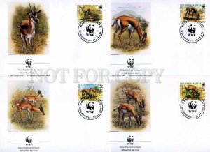 239851 Somalia WWF Gazelles 1992 year set of 4 FDC