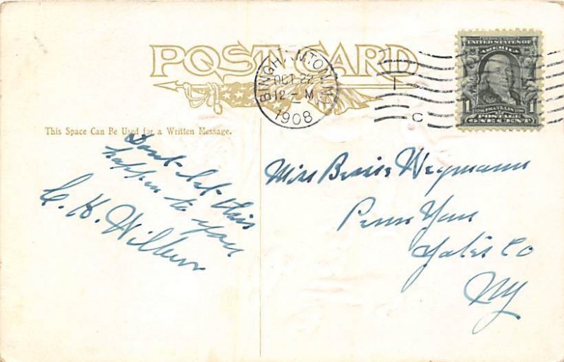 Oh Jack, Don't Stop Burro 1908 light postal marking on front