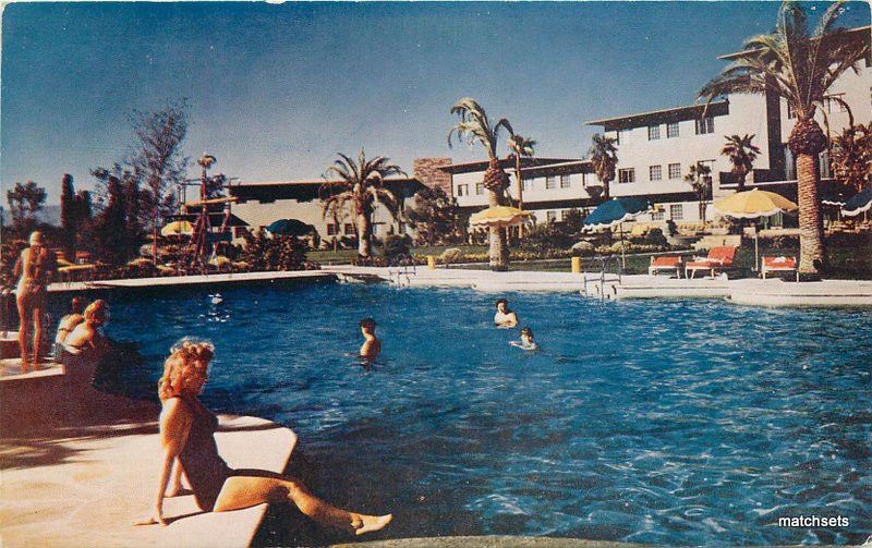 1950s Las Vegas Nevada Enchanting Pool Flamingo Hotel Colorpicture