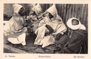 Tetuan Morocco Grupo Tipico Real Photo Vintage Non PC Back JF685563