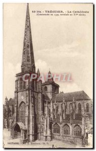 Old Postcard The Cathedral Treguier