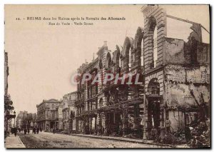 Old Postcard Reims In Ruins After Retirement Germans Army