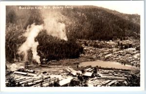 RPPC  QUINCY, California CA   BIRDSEYE VIEW   c1930s Plumas County  Postcard