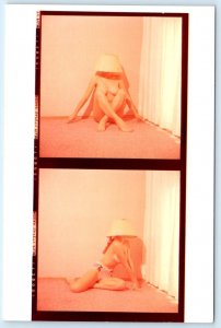 2 Risque Postcards RUSS MEYER Photographer ~ Furniture LAMP & LOUNGE CHAIR Nudes 