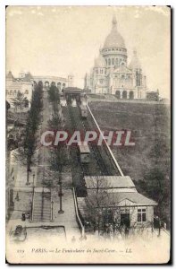 Postcard Old Paris Sacre Coeur Funicular
