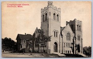 K31/ Glenwood Minnesota Postcard c1910 Congregational Church 342