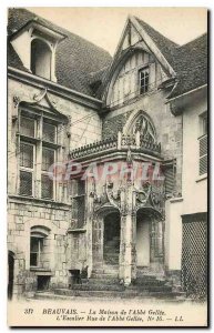 Old Postcard Beauvais home of the Abbe Gellee street staircase Abbe Gellee