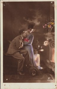 Glamour Couple Romance Vintage RPPC  C158