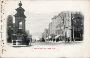 King Street St. John NB New Brunswick Antique Postcard D86