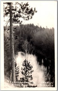 1938 The Lonesome Pine Black River Wisconsin WI Real Photo RPPC Posted Postcard