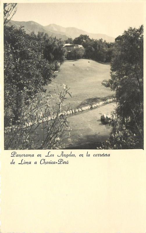 Los Angeles Lima Peru RPPC Postcard