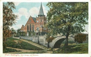 Dell Bridge Schools Port Sunlight Pictorial Peacock UK 1905 Postcard 10641